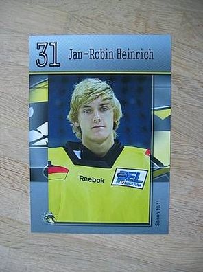 Eishockey Krefeld Pinguine Jan-Robin Heinrich Autogramm