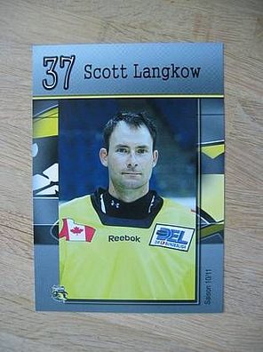 Eishockey Krefeld Pinguine Scott Langjow Autogrammkarte