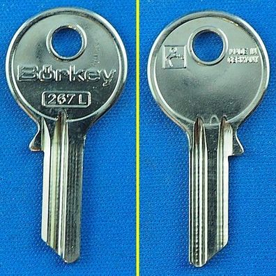 Schlüsselrohling Börkey 267 L für verschiedene Basco, BKS, Börkey, Cole-Hersee, Yale