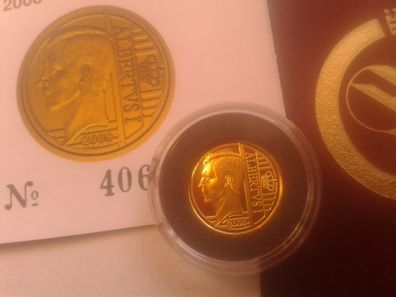 Original 12,5 euro 2008 PP Belgien Gold König Albert I. Königserie