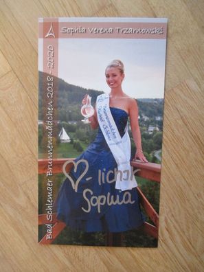 Bad Schlemaer Brunnenmädchen 2018-2020 Sophia Verena Trzarnowski handsign. Autogramm!