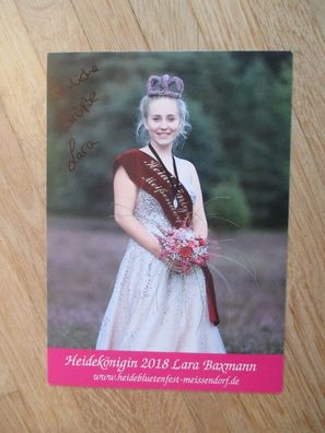 Heidekönigin 2018 Lara Baxmann - handsigniertes Autogramm!!!