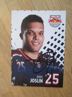 Eishockey Bundesliga EHC Red Bull München Derek Joslin - handsigniertes Autogramm!!!