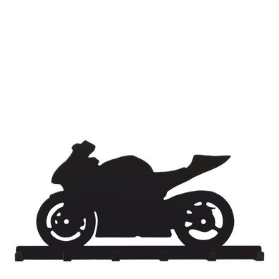 Schlüsselbrett Motorrad Rennmaschine GSXR schwarz Hakenleiste Garderobe Dekoration