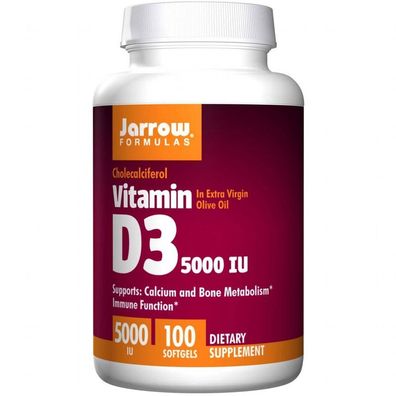 Vitamin D3, 5000 IE, 100 Softgels