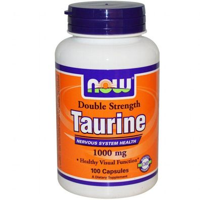 Taurin - Doppelte Stärke, 1000 mg (100 Kapseln)
