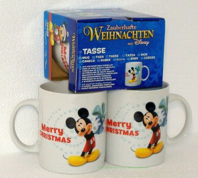 Micky Maus Disney Weihnachtstasse Becher Tasse Merry Christmas Weihnachtsgeschenk