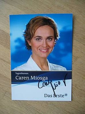 Tagesthemen Fernsehmoderatorin Caren Miosga - handsigniertes Autogramm!!!