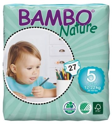 Bambo Nature, Air Plus, junior 12-22 kg, 6 x 27 St.