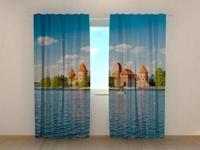 Fotogardine Trakai, Vorhang bedruckt, Fotovorhang mit Motiv, nach Maß