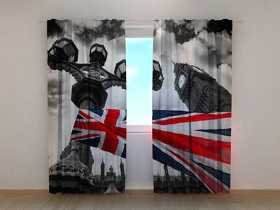 Fotogardine Großbritanien, Vorhang bedruckt, Fotovorhang mit Motiv, nach Maß