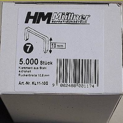 5000 Tacker - Klammern 10 mm Serie 11 extrahart