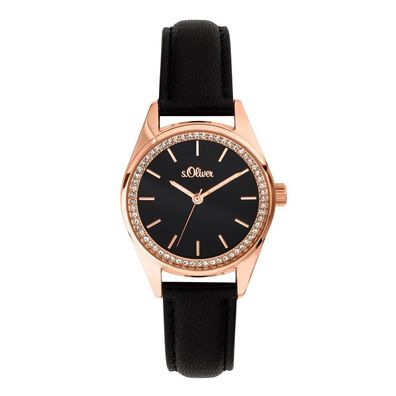 s. Oliver Damen Uhr Armbanduhr Leder SO-3677-LQ