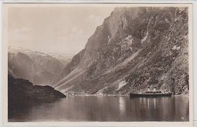 45801 Ak Norwegen Gudvangen Dampfer um 1940