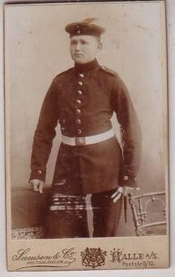 43805 Foto Soldat Bajonett Halle an der Saale um 1915