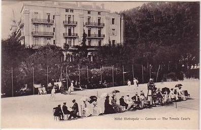 45569 Ak Cannes Hotel Metropole the Tennis Courts 1910