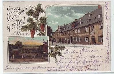 45167 Ak Gruß aus Wunsiedel Gasthof Grüner Baum 1908
