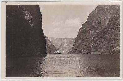 45797 Ak Norwegen Naerobugten Dampfer um 1940