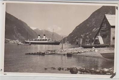 45794 Ak Norwegen Hardangerfjord Dampfer um 1940