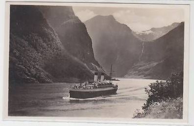 45802 Ak Monteschiff in den Fjorden Norwegens um 1940