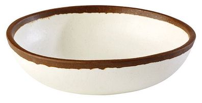 Servier-Schale aus Melamin in Tonoptik, Ø 165 mm, beige / braun Serie Crocker neu