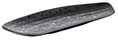 Buffet-Tablett aus Melamin in matt-Schwarz, 30 x 11 cm, Serie Glamour neu