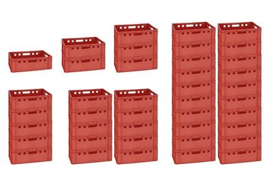 Kisten für Lagerung Lebensmittel Box Farbe Rot 60 x 40 x 20 cm Gastlando