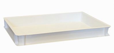 1 Stück Pizzateigbehälter 60 x 40 x 7 cm weiß Standard 700 eco C65 Gastlando