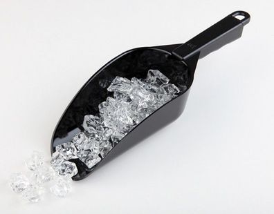 APS Eisschaufel Eiswürfelschaufel Barschaufel 10 x 29 cm schwarz Gastlando