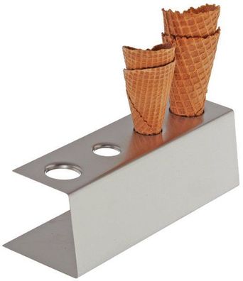 APS Eiswaffel Ständer Waffelständer mit 4 Löchern 9,5 x 27,5 x 9 cm Gastlando