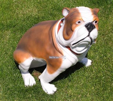 Bulldogge Dogge Figur Statue Skulptur Dekoration Aufsteller Hunde Freuernde