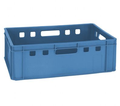 1 Eurokiste Transportkiste Fleischerkiste Box 60x40x20 cm E2 blau neu Gastlando
