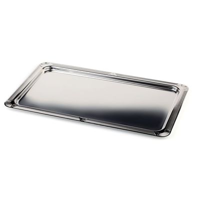 APS GN 1/1 Edelstahl Tablett Serviertablett Servierplatte 53 x 32,5 x 1,5 cm Dekor