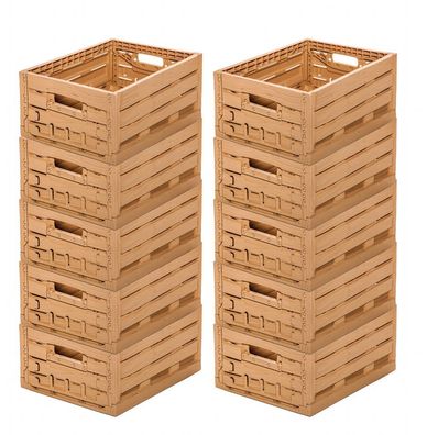 10 Boxen für Lebensmittel Deko Aufbewahrung Ordnung 400x300x165mm Gastlando