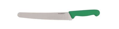 Messer Universalmesser Klingenlänge 250 mm, Wellenschliff, grüner Griff NEU