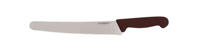 Messer Universalmesser, Klingenlänge 250 mm, Wellenschliff, Schwarzer Griff NEU