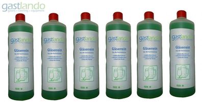6x1L Gläserrein Glaspülmittel Klarspülmittel für manuelle Gläserreinigung Gastro