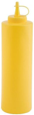 Quetschflasche Dosierflasche Soßenflasche mit Verschlusskappe 0,65L -Farbe: gelb NEU