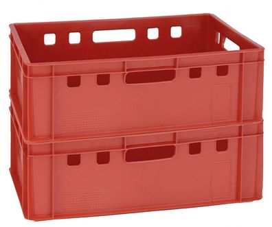 2 Stück Stapelkisten Kisten E2 Farbe Rot 60x240x20 cmNEUGastlando