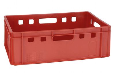 Kunststoff Kiste 60 x 40 cm geeignet für Metzger Fleischer Jäger E2 rot Gastlando