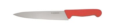 gastlando - Kochmesser, Klingenlänge 200 mm, schmale Klinge, roter Griff