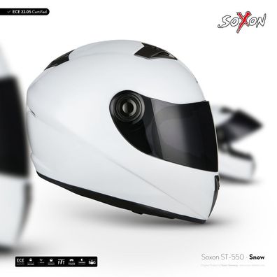 SOXON ST-550 Snow - Integral-Helm Roller-Helm Motorrad-Helm Street-Fighter XS-XL