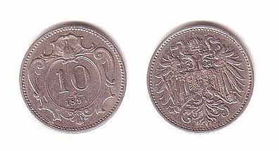 10 Heller Nickel Münze Österreich 1894