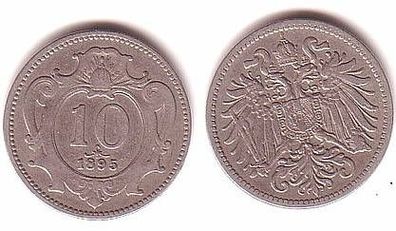 10 Heller Nickel Münze Österreich 1895