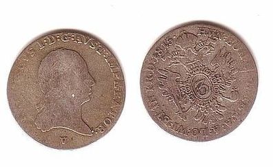3 Kreuzer Silber Münze Österreich 1815 V
