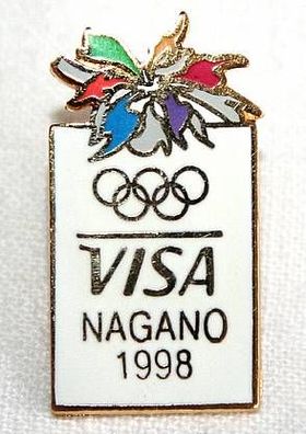 Pin VISA Olympiade Nagano 1998. Werbeartikel