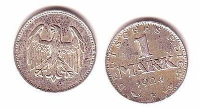 1 Mark Silbermünze Weimarer Republik 1924 E