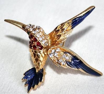 dekorative Cabouchon Brosche fliegender Vogel mit Sicherheitsverschluß