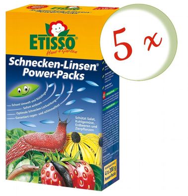 Sparset: 5 x FRUNOL Delicia® Etisso® Schnecken-Linsen Power-Pack, 4 x 200 g