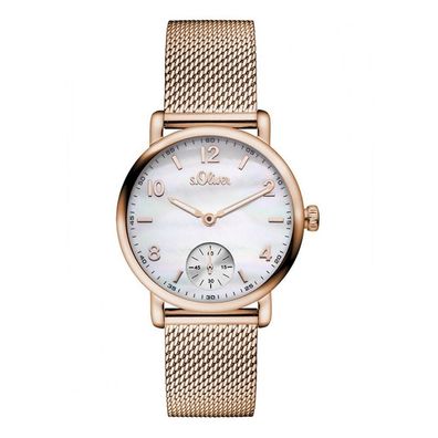 s. Oliver Damen Uhr Armbanduhr SO-3077-MQ Roségold